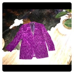 Purple paisley blazer
